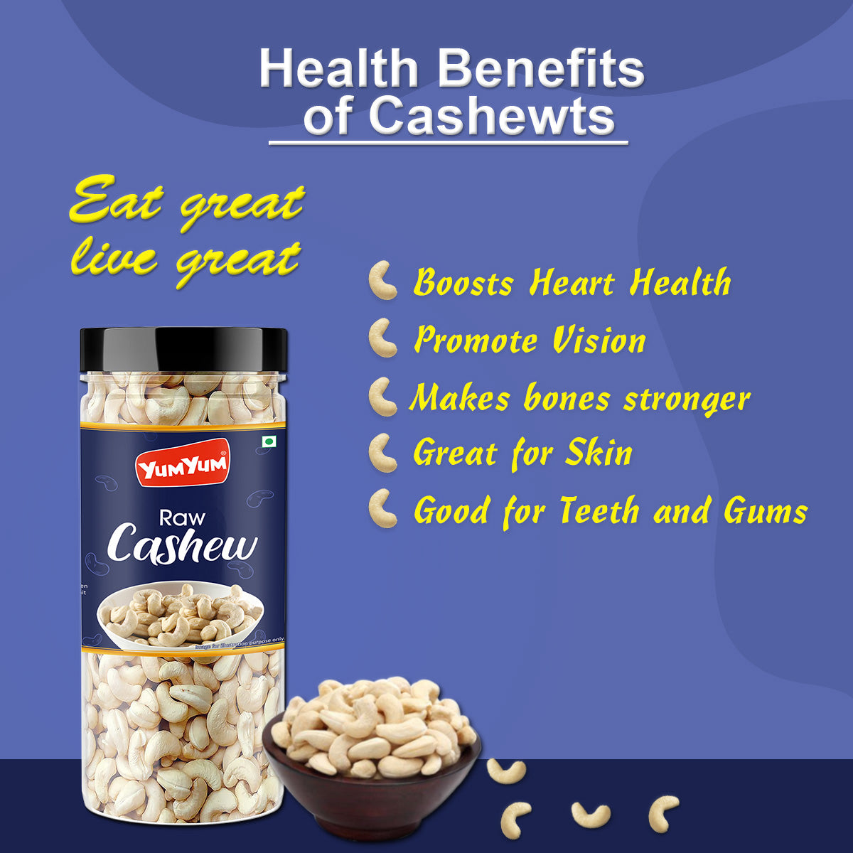 Yum Yum Almonds - Cashews - Walnut Kernels (A-C-WK)